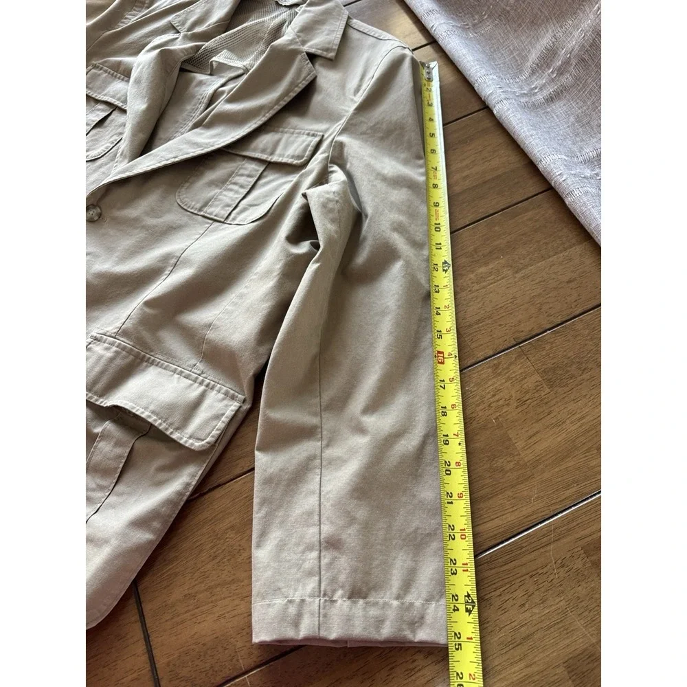 LL Bean Field Utility Sportcoat Jacket 46RMen Safari Style Blazer Elbow Patches